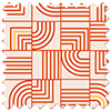 Maze, Orange - Roman Blind